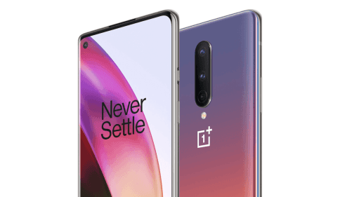 OnePlus 8 smartphone front and back new design