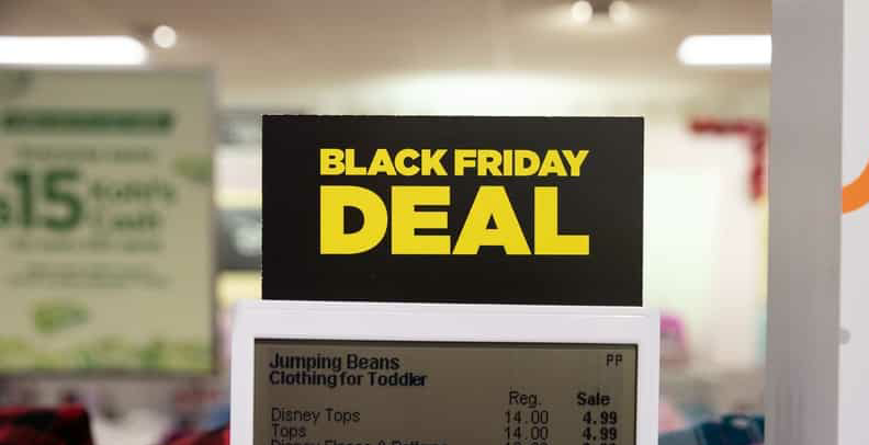 A "Black Friday Deal" sign in the children's clothing section of a Kohl's Corp department store. in Woodstock, Georgia, United States. For the first time on Black Friday, more consumers intend to shop online than in stores, amid the coronavirus pandemic. (Bloomberg)