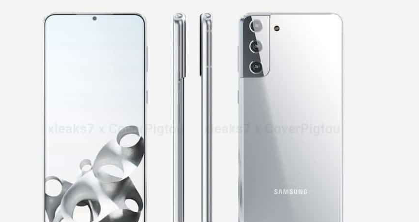 The new Samsung Galaxy S21 +, as seen in the renderings above, will not only be cheaper than the Galaxy S20 +, but also a bit bigger. (CoverPigtou x xLeaks)