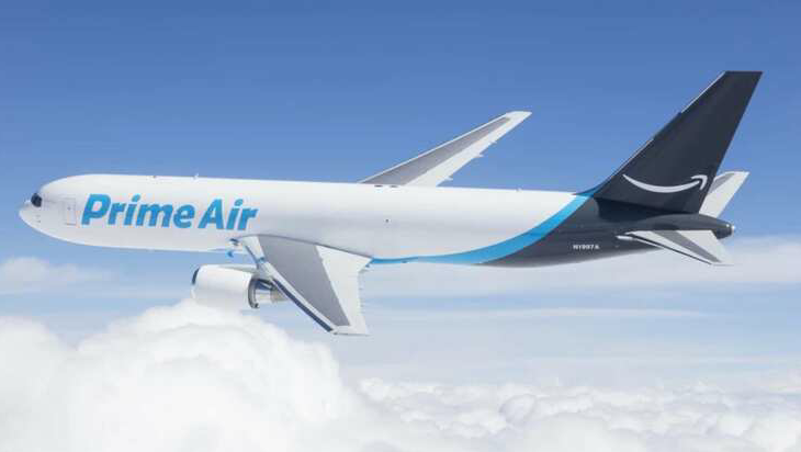The plane, including seven from Delta Air Lines and four from WestJet Airlines, will join Amazon's air cargo network by 2022. (Amazon)