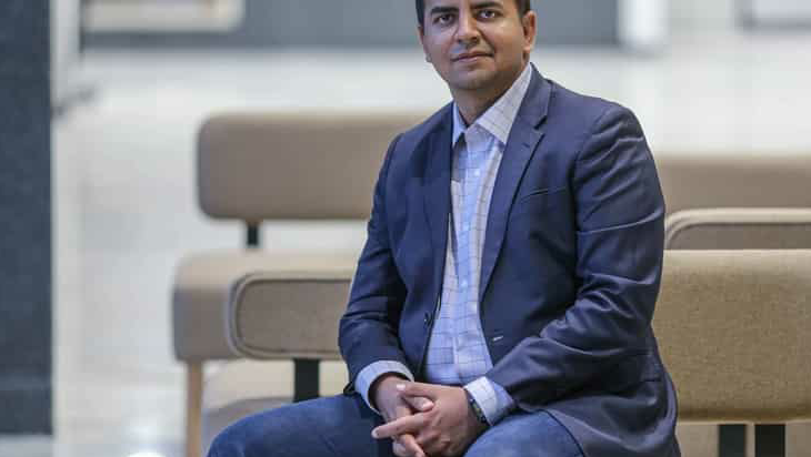 Bhavish Aggarwal, CEO and Co-Founder of ANI Technologies Pvt., In Bengaluru, India on Friday, March 5, 2021. Top-level founder Ola hopes to manufacture 10 million vehicles per year, or 15% of global production of electric vehicles. scooters by summer 2022 before also selling abroad. Photographer: Dhiraj Singh / Bloomberg (Bloomberg)